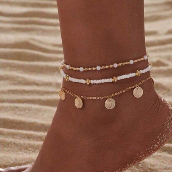 Seashell anklet S573 - Picture 1 of 3